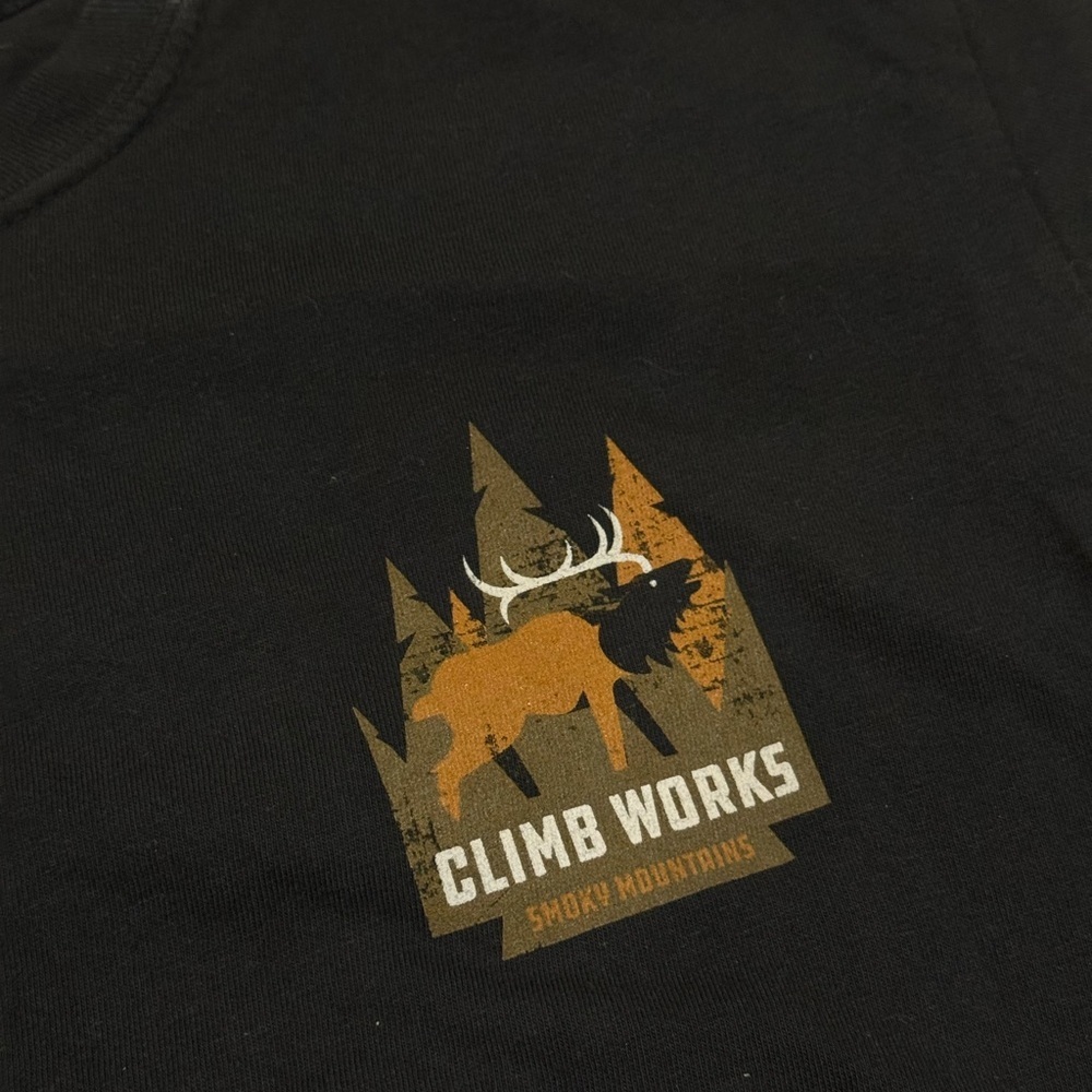 Climb Works Smoky Mountains Ziplining Graphic T Shirt Black Size Medium - Picture 3 of 4
